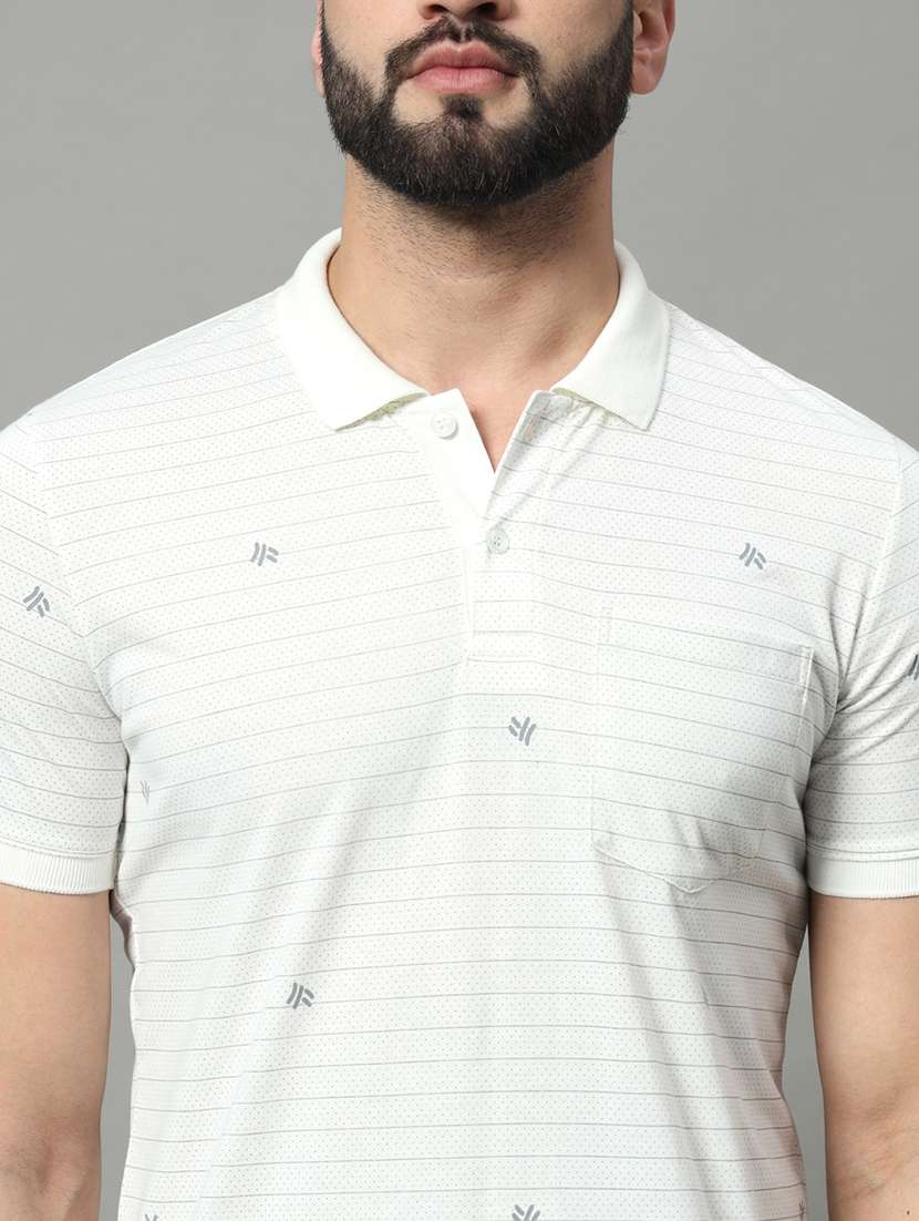 men striped short sleeve regular fit polo t-shirt - 22009519 -  Standard Image - 3