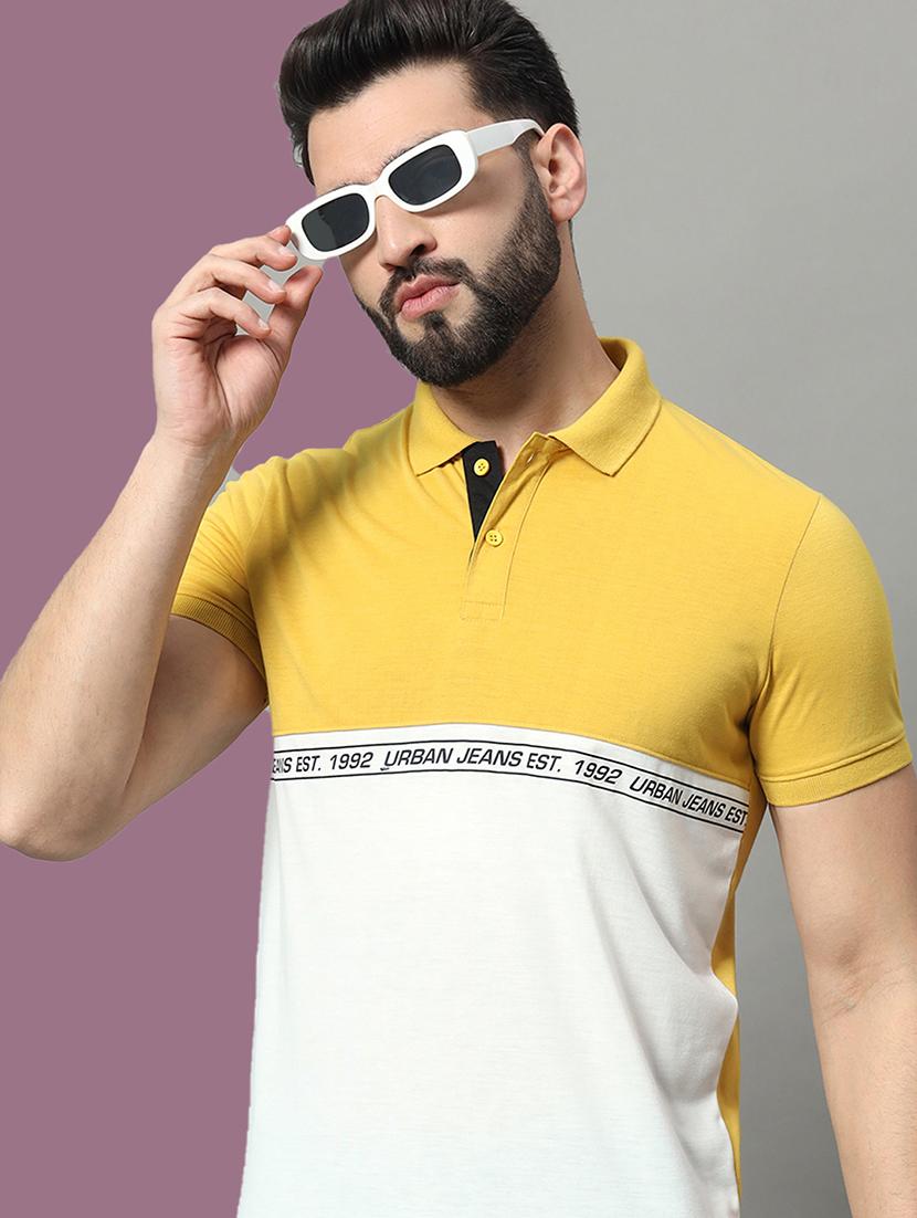 men color block short sleeve regular fit polo t-shirt - 22009540 - Zoom Image - 0