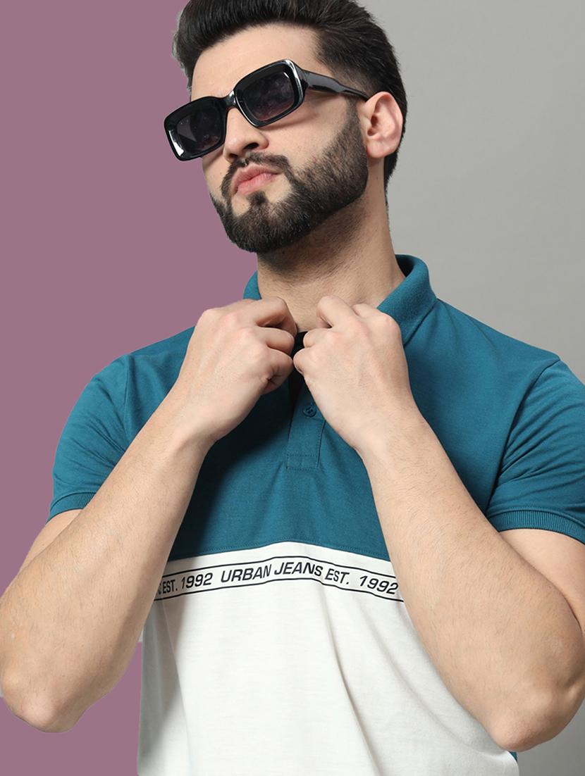 men color block short sleeve regular fit polo t-shirt - 22009541 - Zoom Image - 0