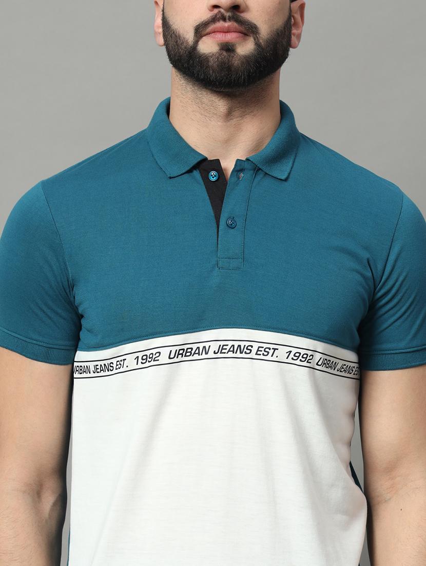 men color block short sleeve regular fit polo t-shirt - 22009541 - Standard Image - 3