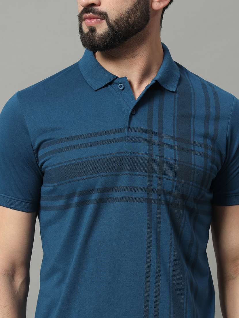 men printed short sleeve regular fit polo t-shirt - 22009554 -  Standard Image - 3
