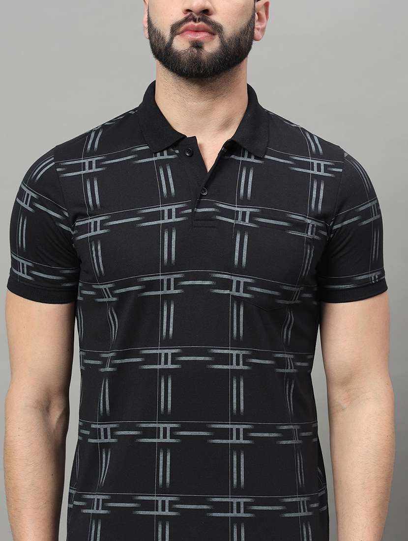 men printed short sleeve regular fit polo t-shirt - 22009560 -  Standard Image - 3