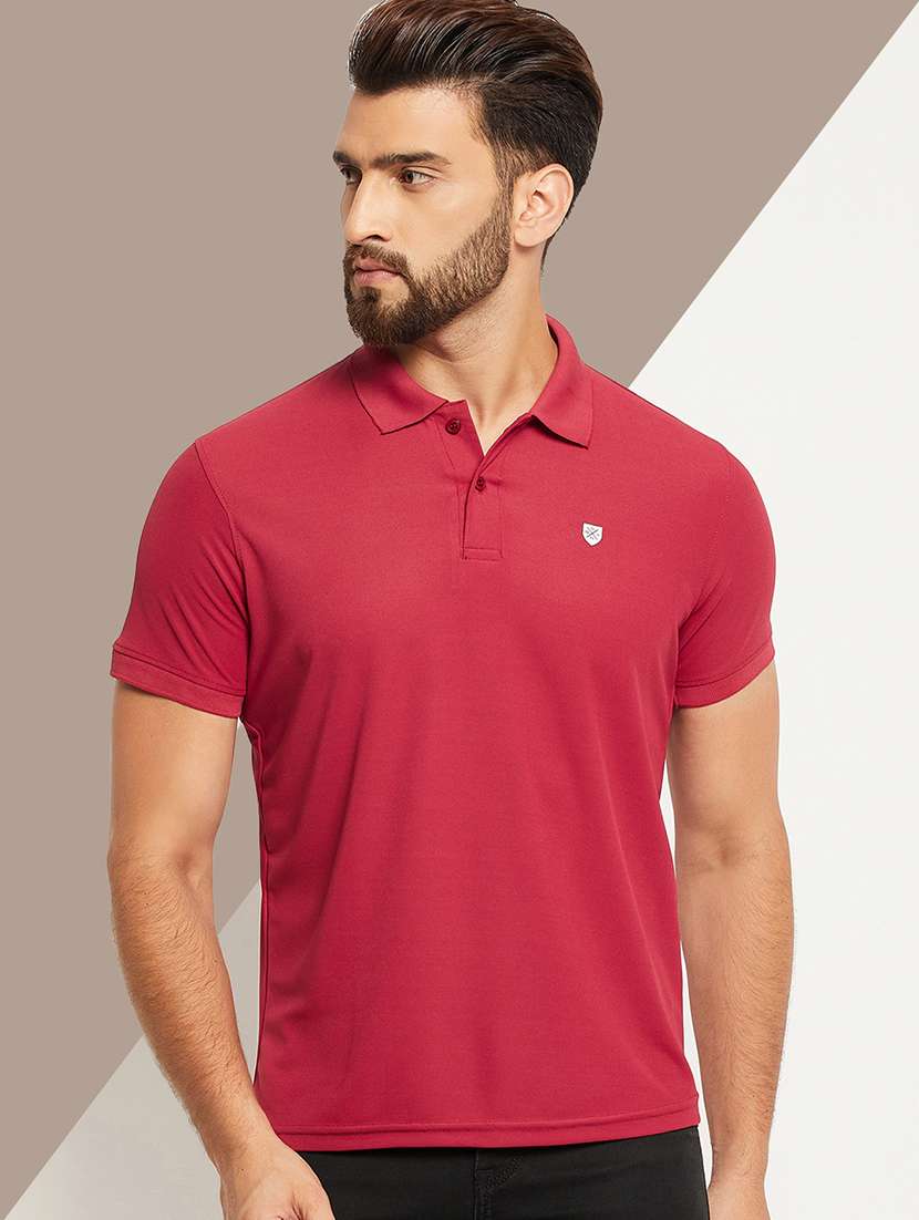 men solid short sleeve regular fit polo t-shirt