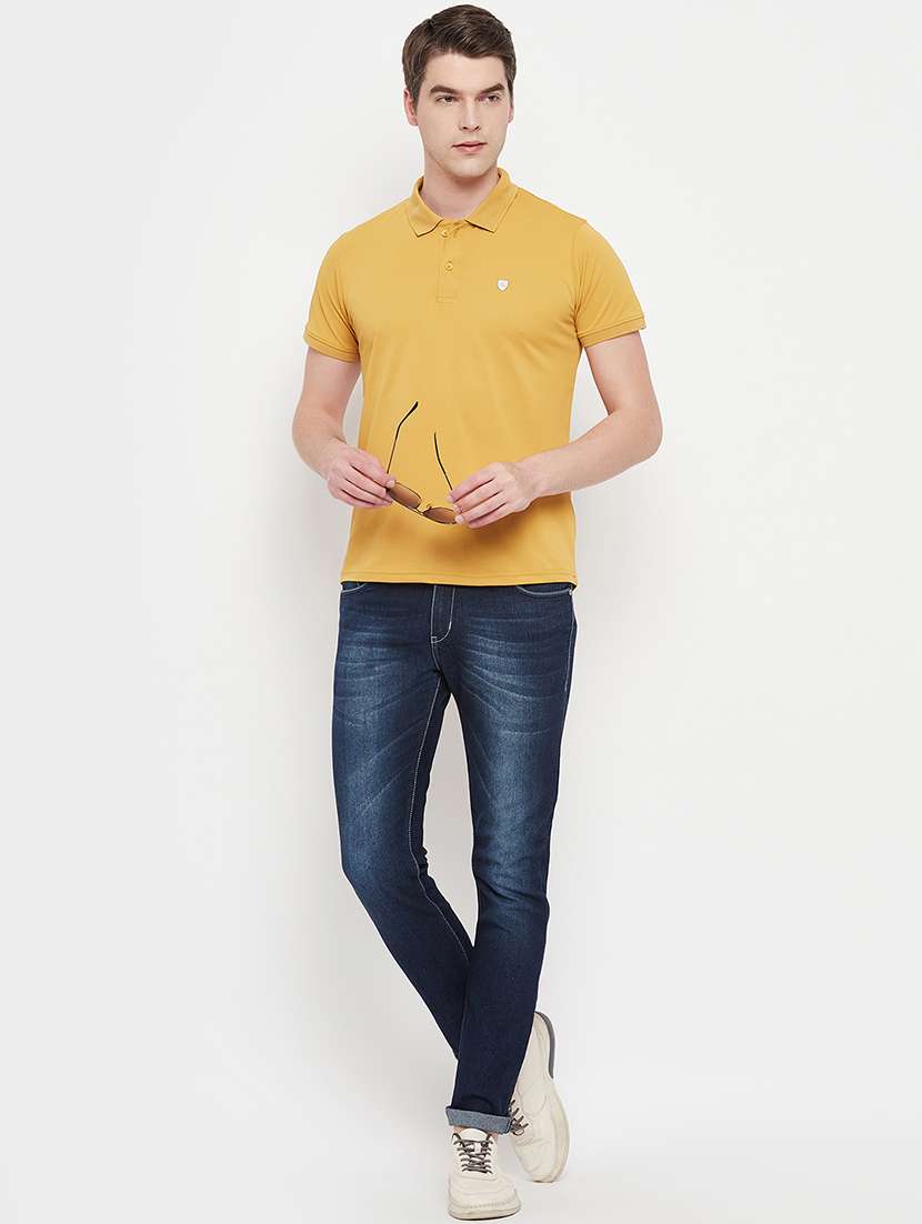 men solid short sleeve regular fit polo t-shirt - 22009576 -  Standard Image - 3