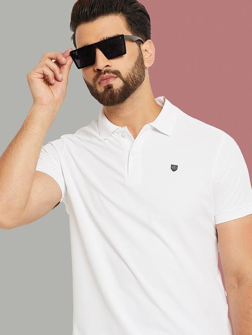 men solid short sleeve regular fit polo t-shirt - 22009577 -  Standard Image - 0