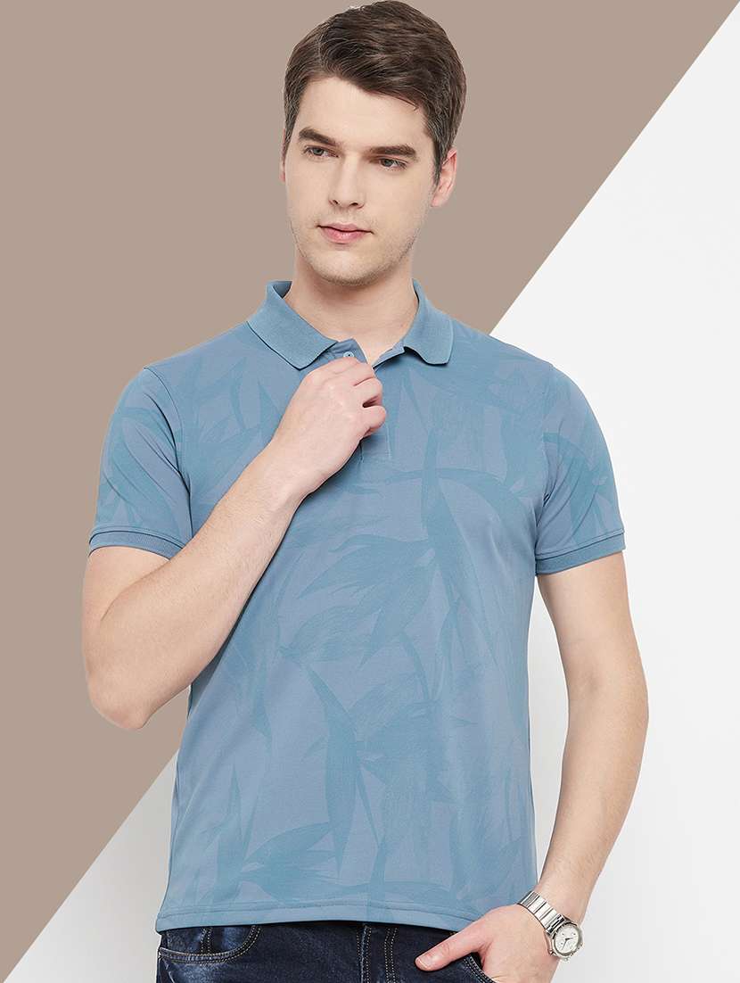 men printed short sleeve regular fit polo t-shirt - 22009588 - Zoom Image - 0