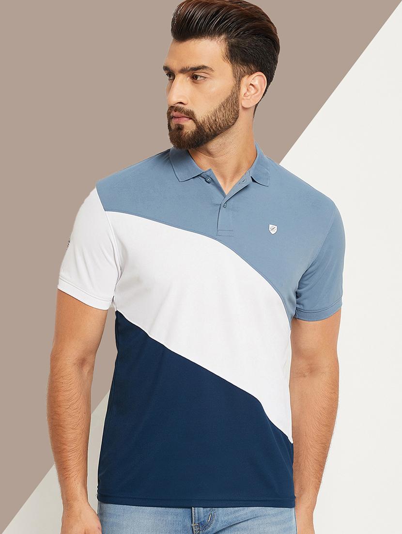 men color block short sleeve regular fit polo t-shirt - 22009642 - Zoom Image - 0