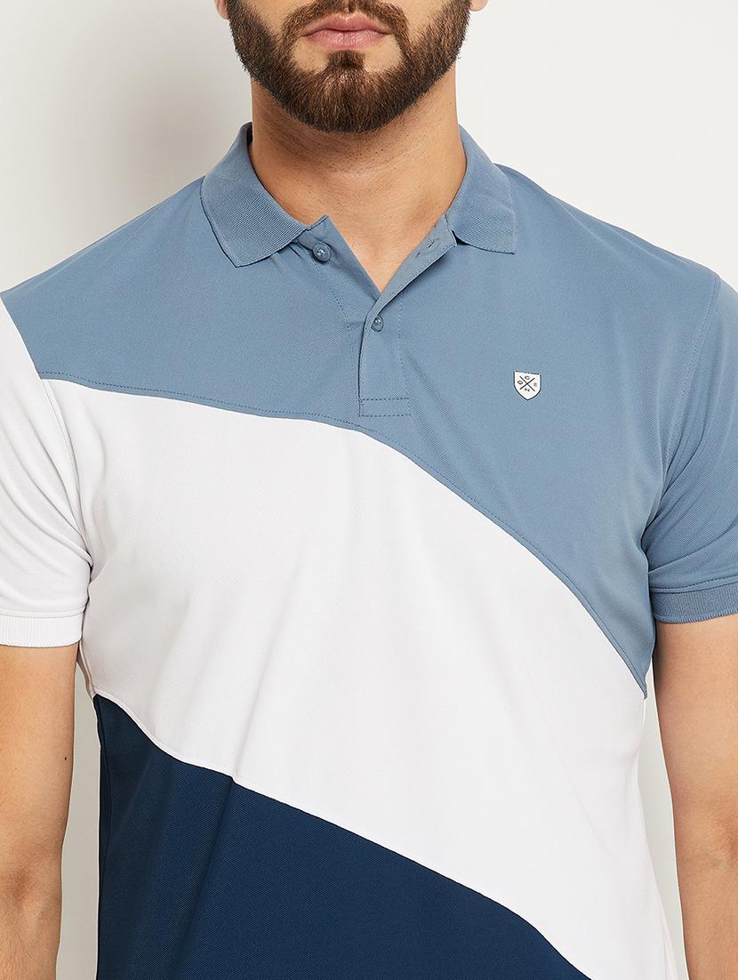 men color block short sleeve regular fit polo t-shirt - 22009642 - Standard Image - 3