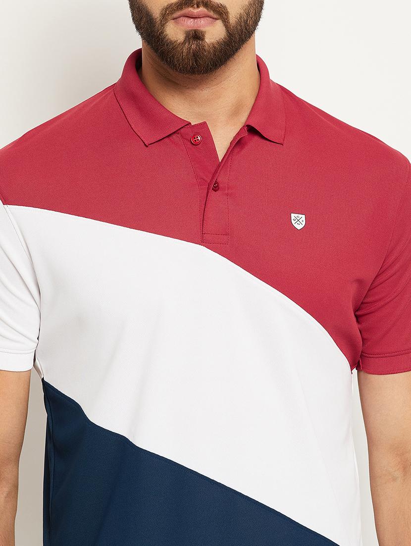 men color block short sleeve regular fit polo t-shirt - 22009643 - Standard Image - 3
