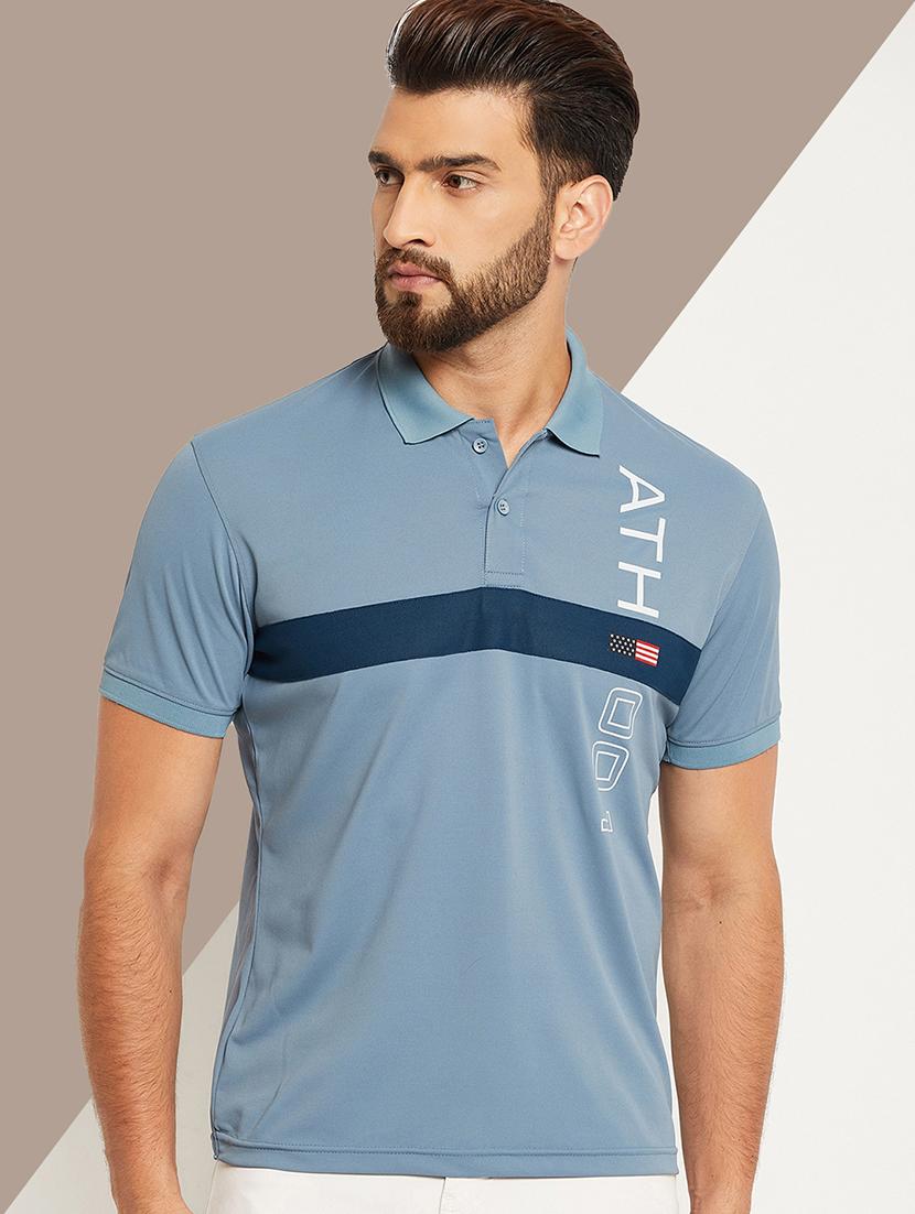 men striped short sleeve regular fit polo t-shirt