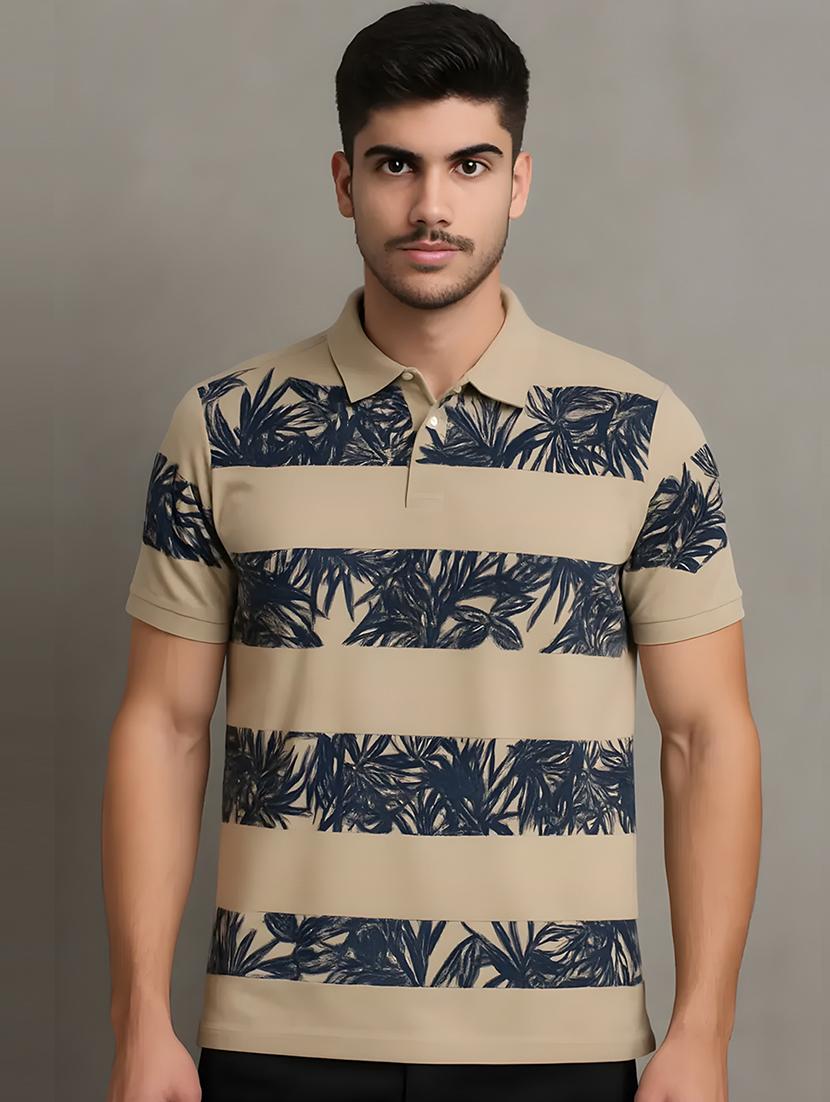 men printed short sleeve regular fit polo t-shirt - 22009652 - Zoom Image - 0