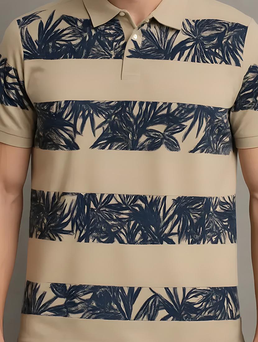 men printed short sleeve regular fit polo t-shirt - 22009652 - Standard Image - 3