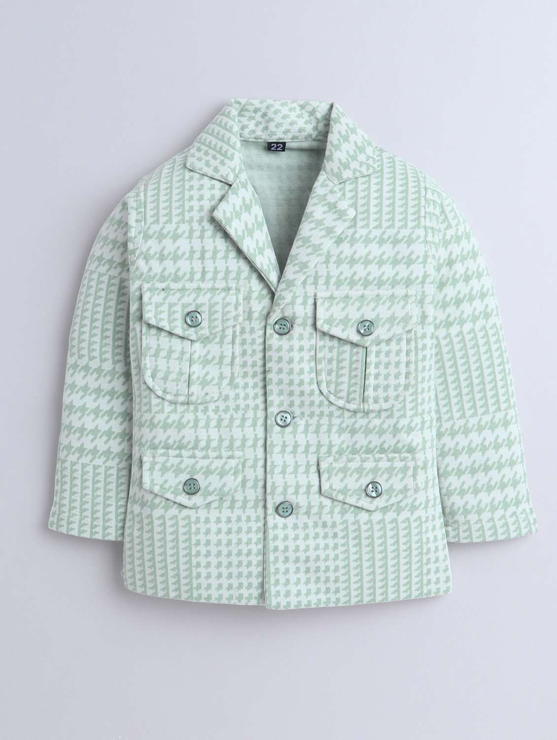 boys houndstooth pattern three piece suit set - 22009657 -  Standard Image - 3