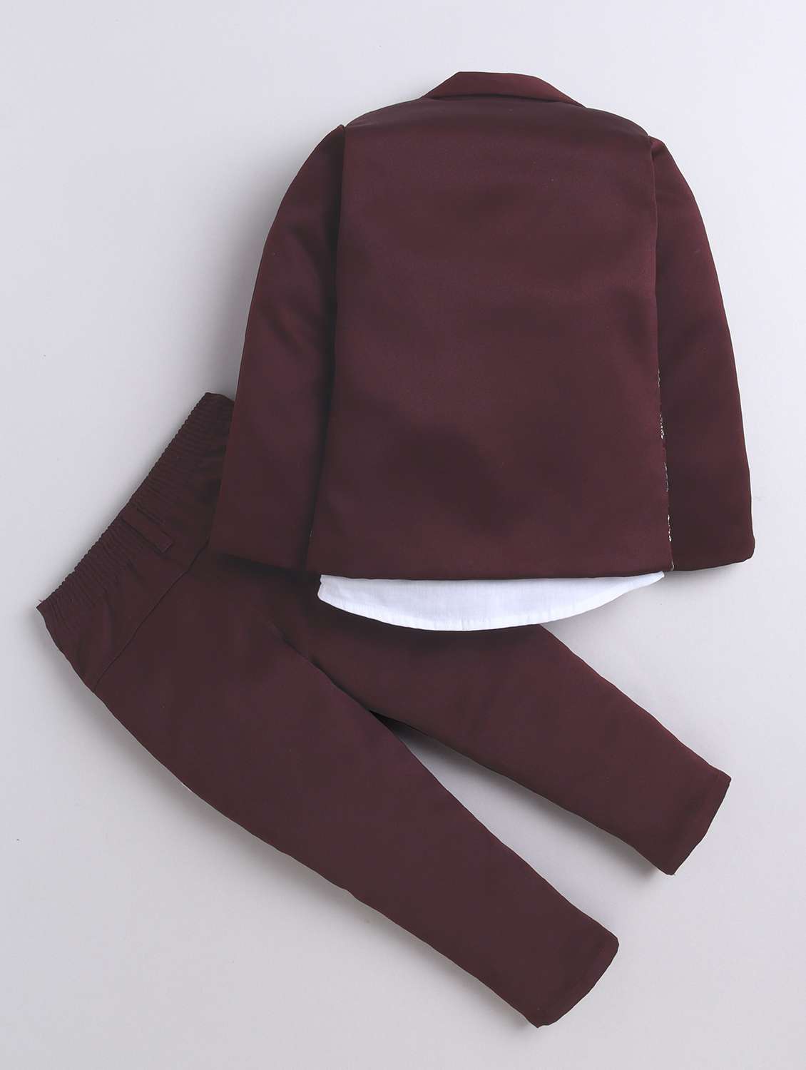 boys solid with work three piece suit set - 22009676 -  Standard Image - 5