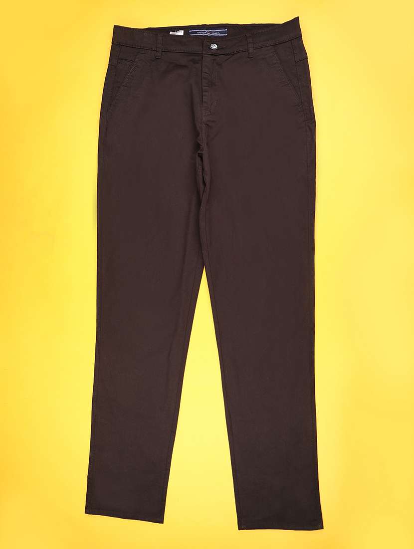 boys solid mid rise chino trouser - 22010665 -  Zoom Image - 0