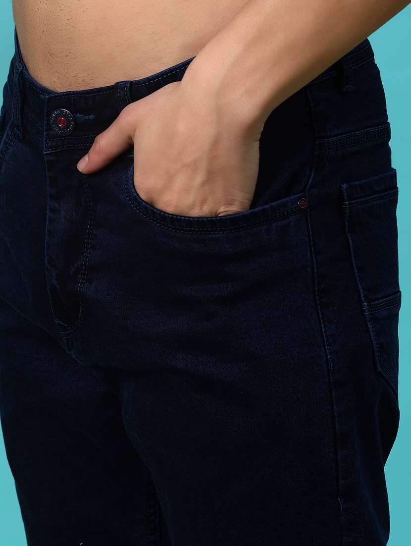 men plain mid rise full length jean - 22010800 -  Standard Image - 5