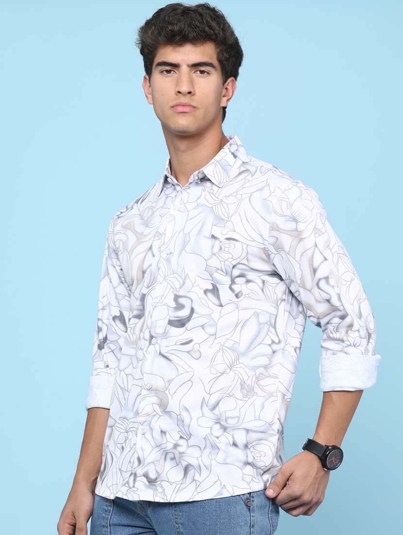 men printed long sleeves regular shirt - 22011022 -  Standard Image - 3