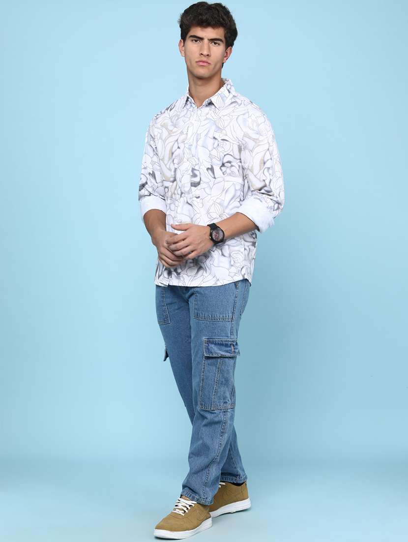 men printed long sleeves regular shirt - 22011022 -  Standard Image - 5