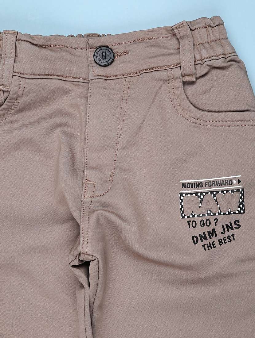 boys solid mid rise regular fit cargo - 22011149 -  Standard Image - 3