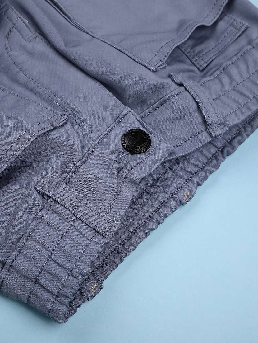 boys solid mid rise regular fit cargo - 22011150 -  Standard Image - 3