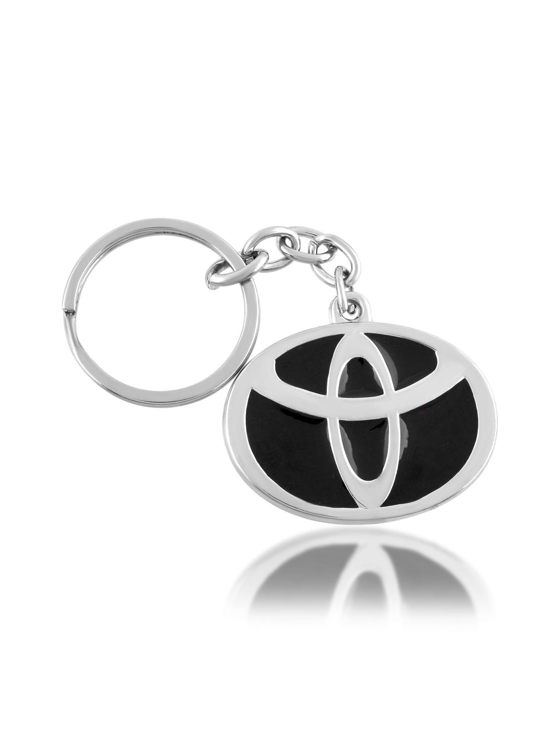 stainless steel black base car suv keychain - 22011230 - Standard Image - 3