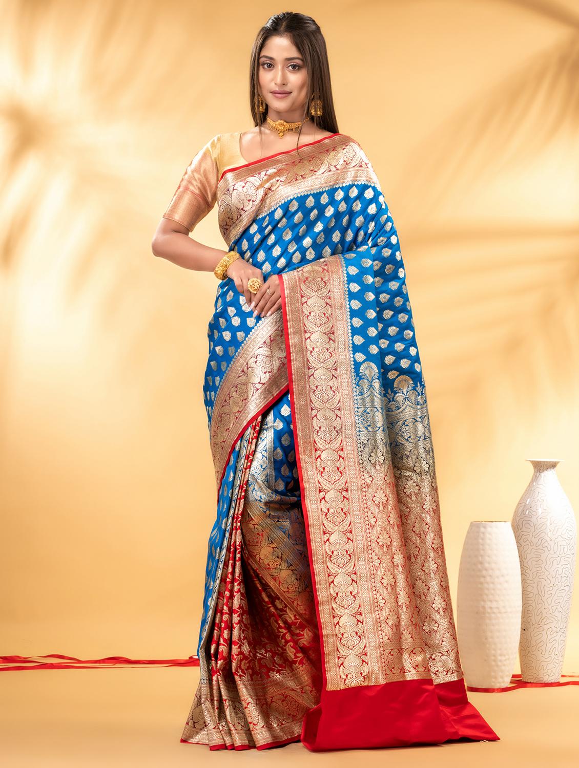 women self design banarasi saree with blouse - 22011317 - Zoom Image - 0