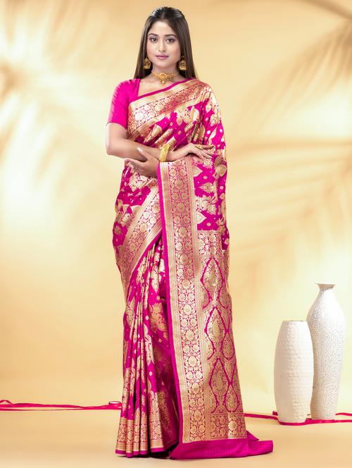 women self design banarasi saree with blouse - 22011321 -  Standard Image - 0