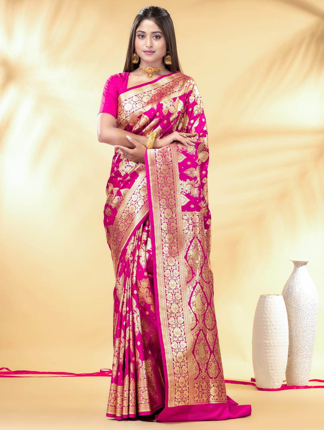 women self design banarasi saree with blouse - 22011321 -  Zoom Image - 0