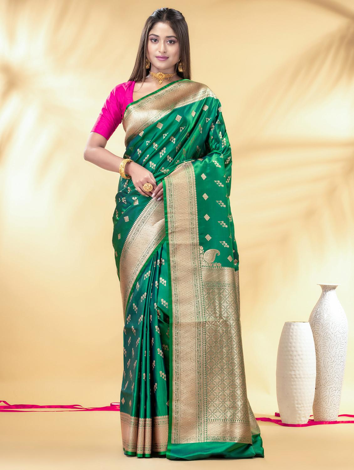 women self design banarasi saree with blouse - 22011330 - Zoom Image - 0