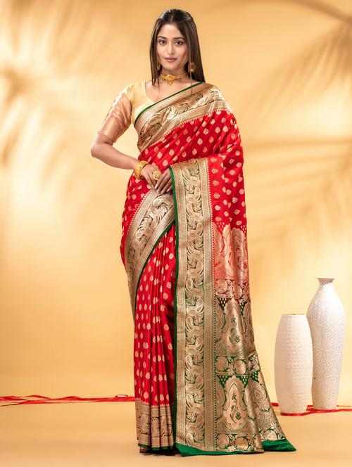 women self design banarasi saree with blouse - 22011335 - Standard Image - 0