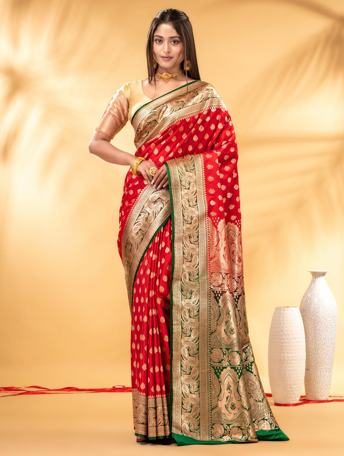 women self design banarasi saree with blouse - 22011335 - Zoom Image - 0