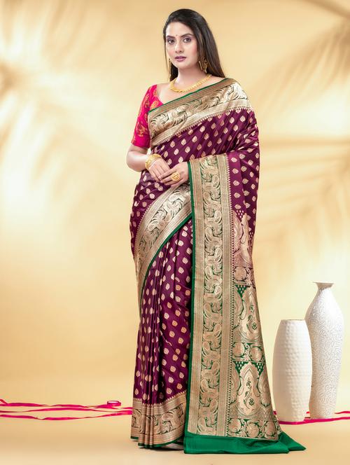 women self design banarasi saree with blouse - 22011338 -  Standard Image - 0