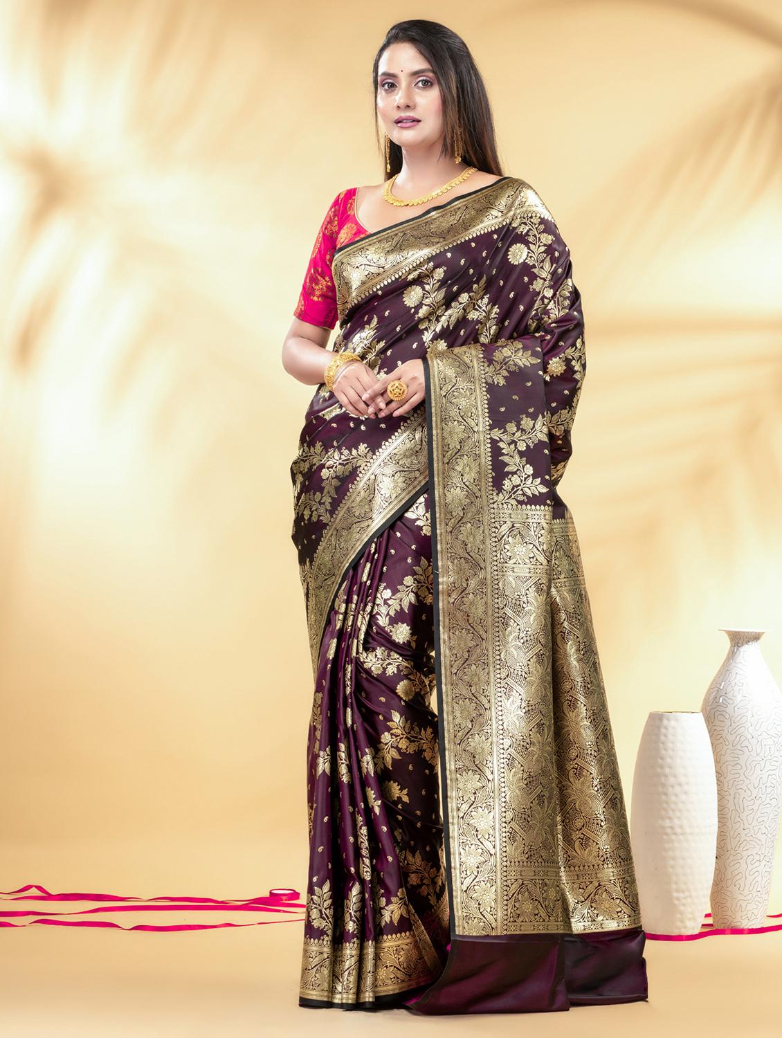 women self design banarasi saree with blouse - 22011342 - Zoom Image - 0
