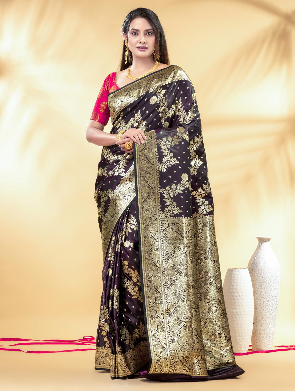 women self design banarasi saree with blouse - 22011344 - Zoom Image - 0