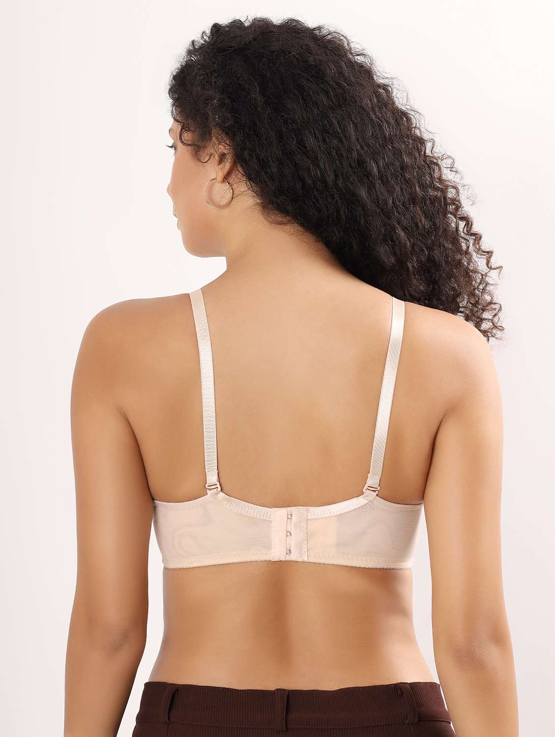 women solid lightly padded plunge bra - 22011376 -  Standard Image - 3