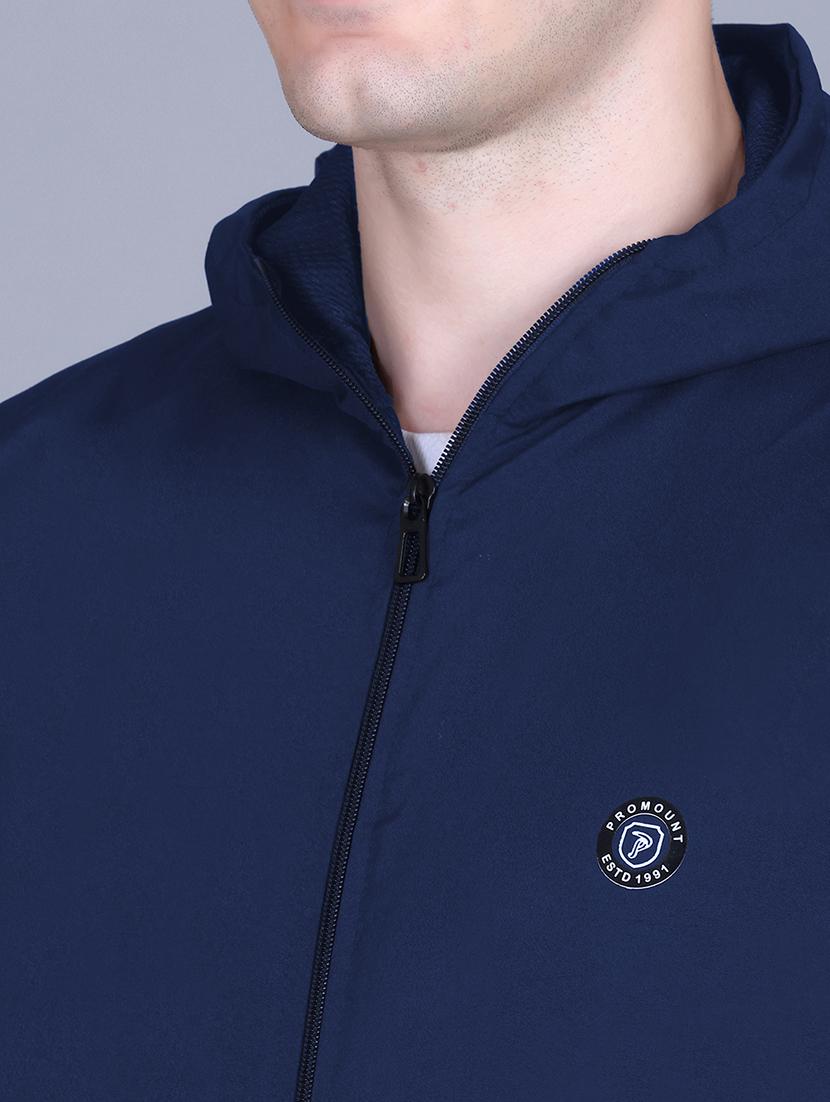 men solid long sleeve lightweight windcheater hooded jacket - 22011445 - Standard Image - 3