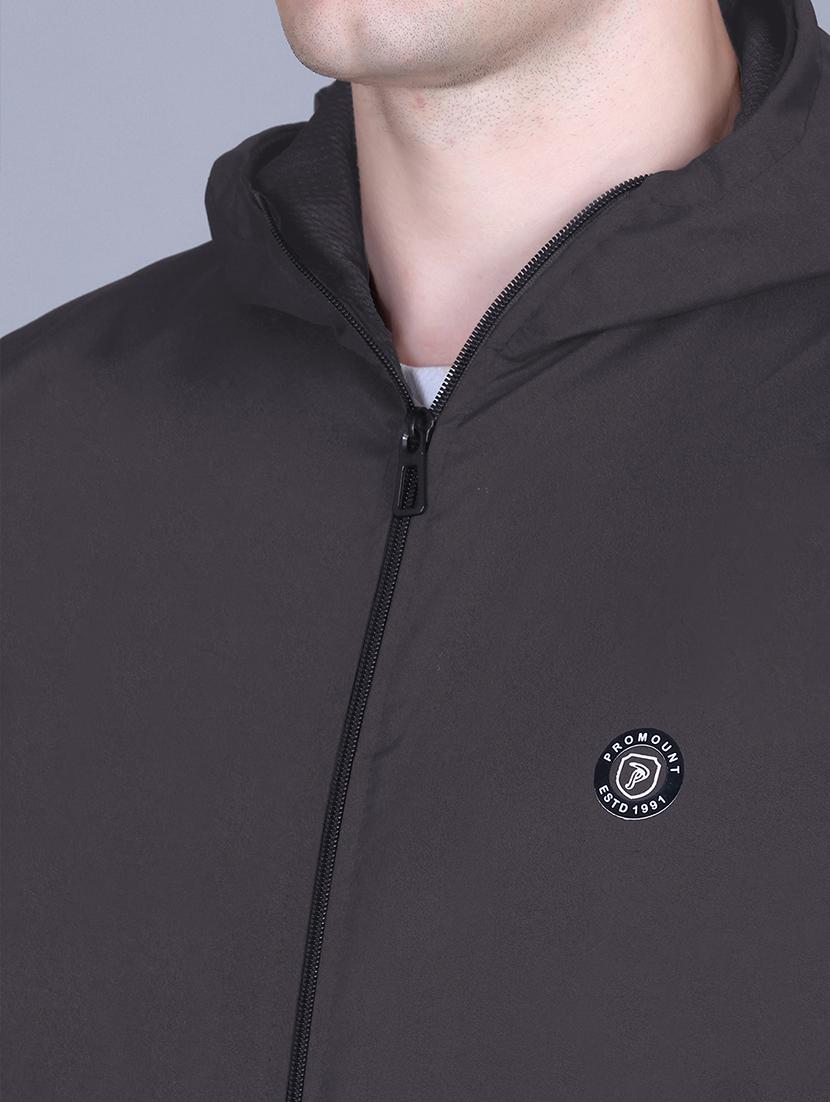 men solid long sleeve lightweight windcheater hooded jacket - 22011446 - Standard Image - 3