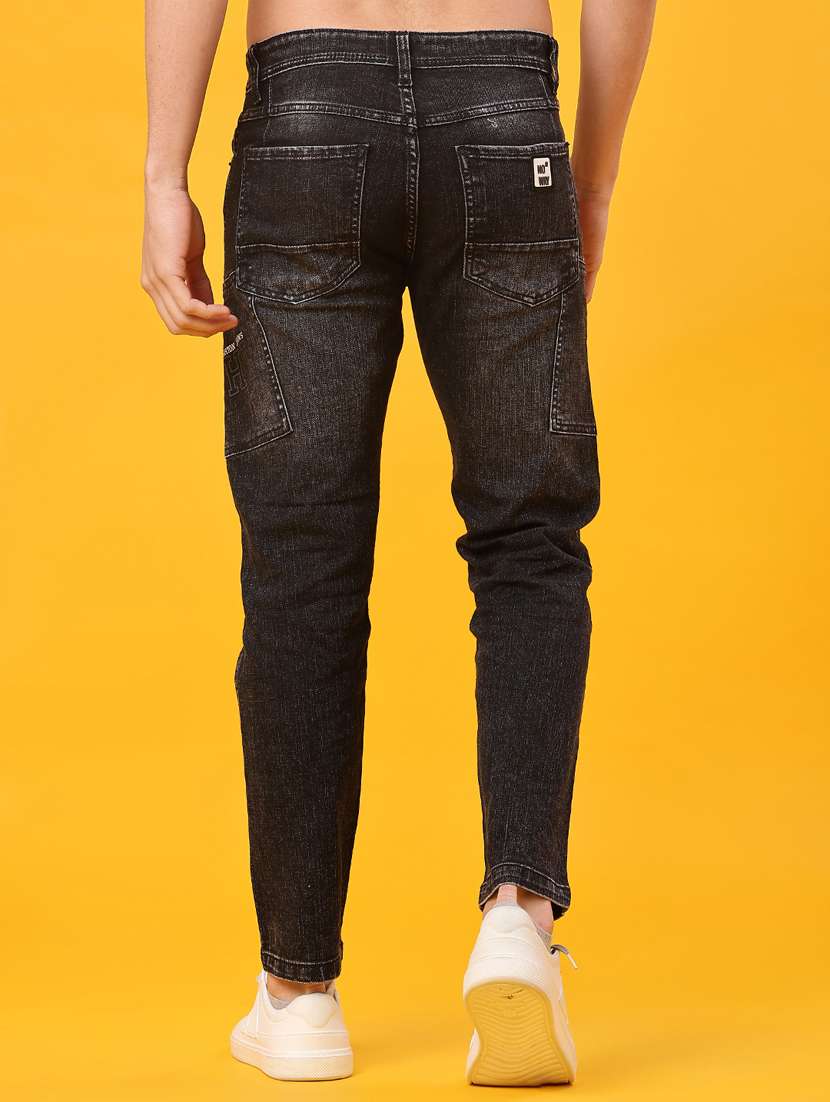 men solid mid rise regular fit cargo - 22011604 -  Standard Image - 3