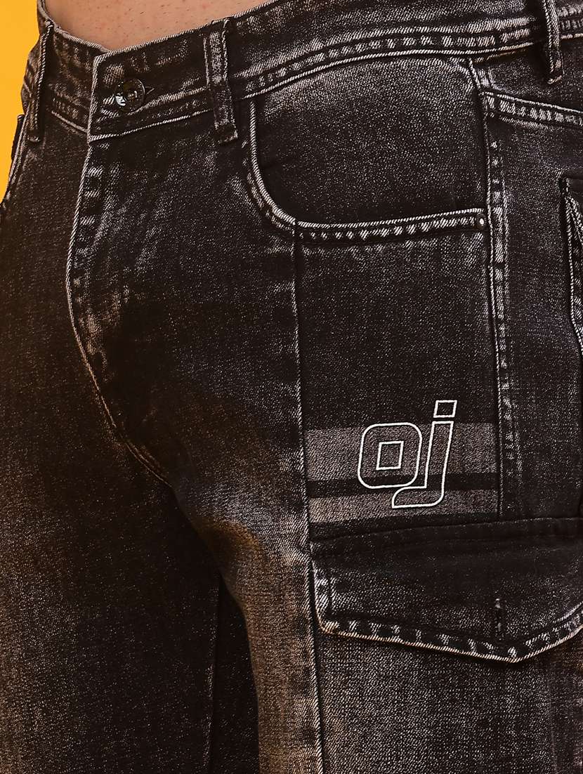 men solid mid rise regular fit cargo - 22011606 -  Standard Image - 5