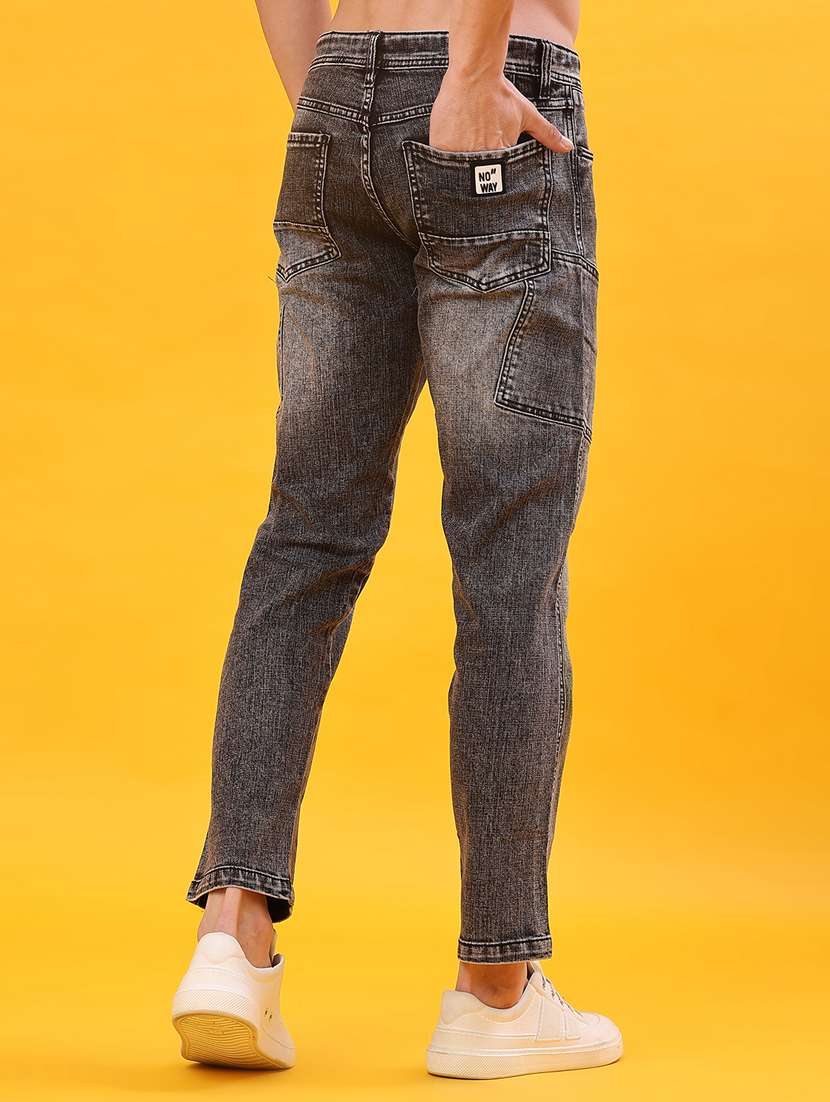 men solid mid rise slim fit jean - 22011607 -  Standard Image - 3