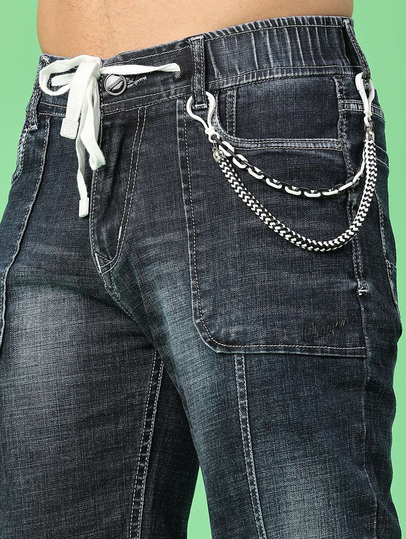 men solid mid rise slim fit jean - 22011609 -  Standard Image - 5