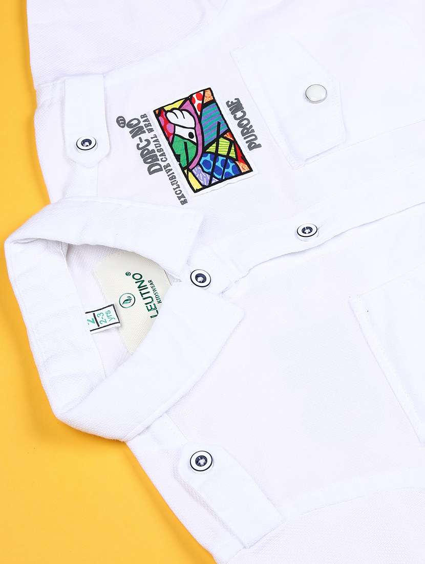 boys placement print long sleeve casual shirt - 22011635 -  Standard Image - 3