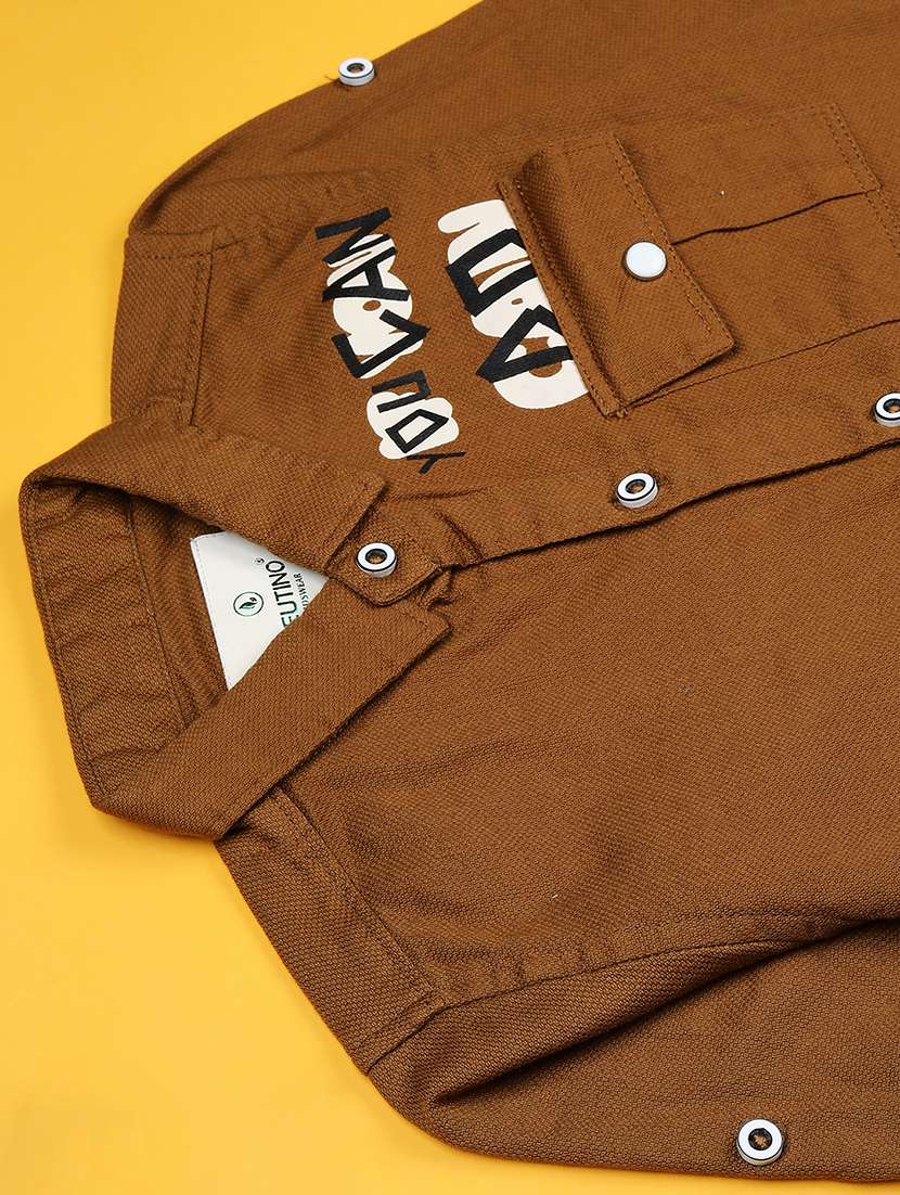 boys placement print long sleeve casual shirt - 22011636 -  Standard Image - 3