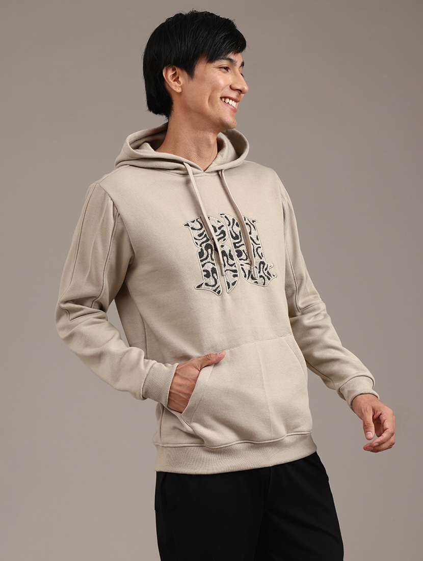 men printed long sleeve hooded sweatshirt - 22011680 -  Standard Image - 3
