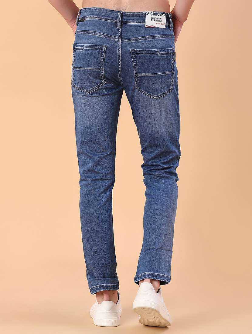 men washed mid rise full length jean - 22011797 -  Standard Image - 3