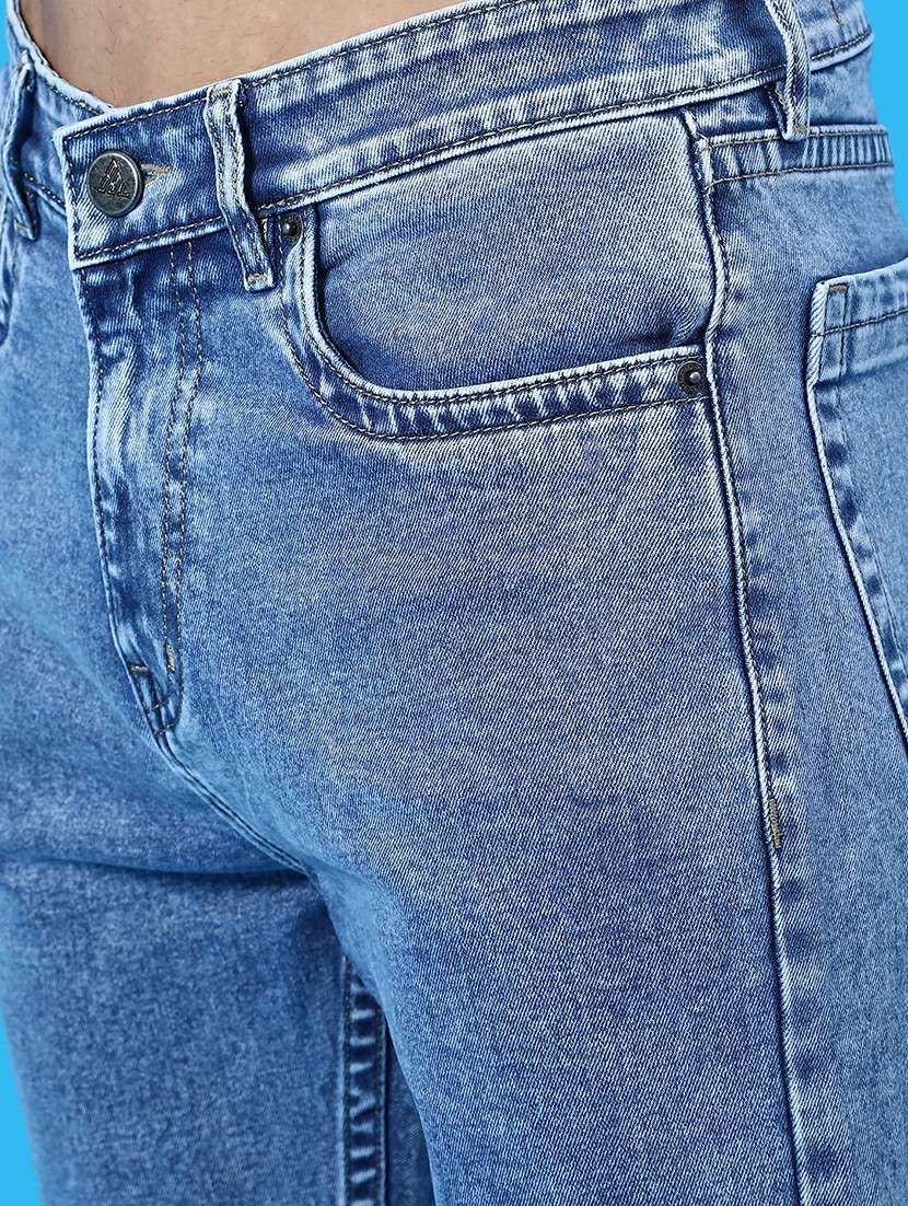 men plain mid rise full length jean - 22011806 -  Standard Image - 5