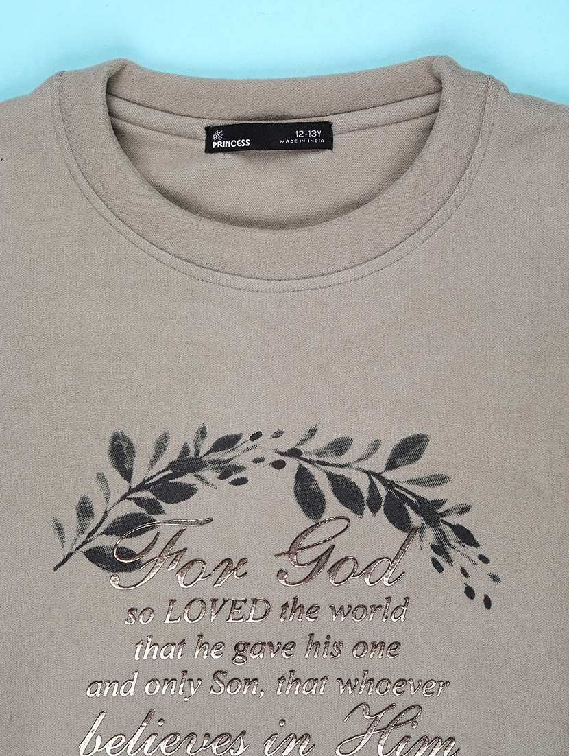 girls printed long sleeve sweatshirt - 22011814 -  Standard Image - 3