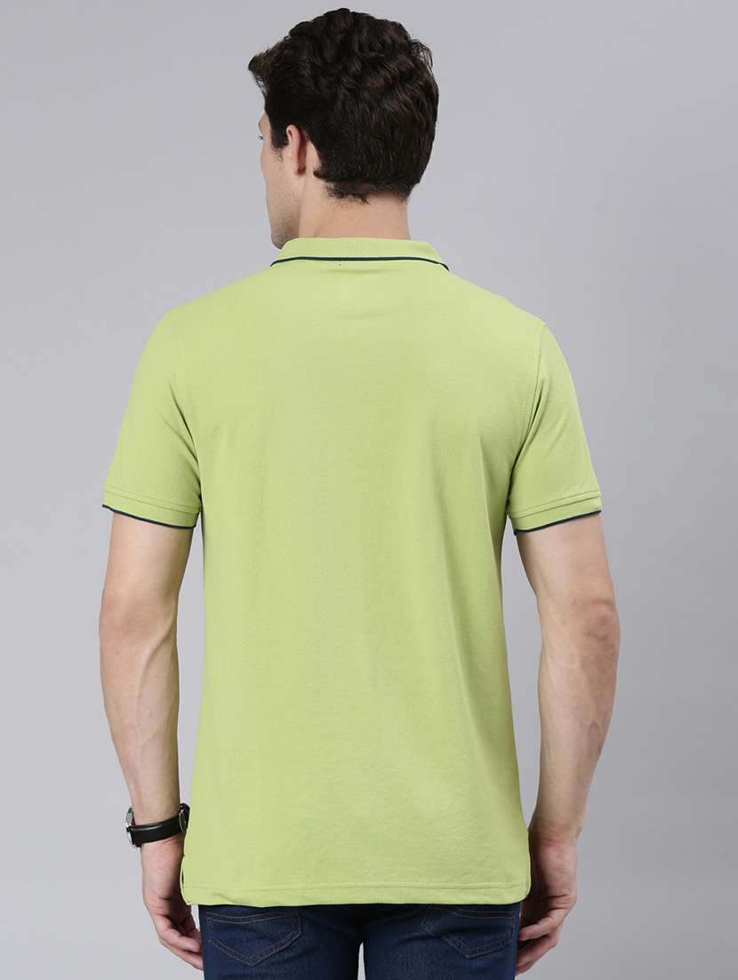 men solid short sleeve regular fit polo t-shirt - 22011944 -  Standard Image - 3