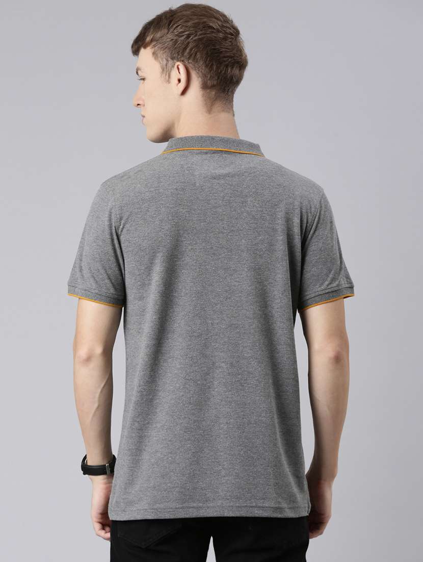 men solid short sleeve regular fit polo t-shirt - 22011945 -  Standard Image - 3