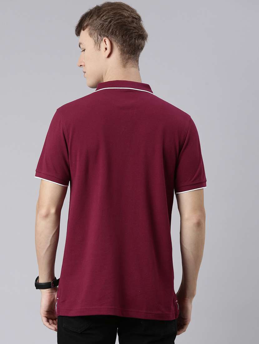 men solid short sleeve regular fit polo t-shirt - 22011947 -  Standard Image - 3